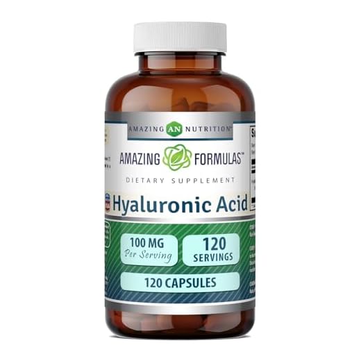 Amazing Formulas Hyaluronic Acid 100mg 120 Capsules Supplement | Non GMO | Gluten Free | Made in USA