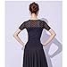 Yhhsgscr Short Sleeve Latin Dance Training Outfit Women's Round Neck Cha Cha Dancewear Tops for Rumba Samba Elastic Breathable,Black,3XL