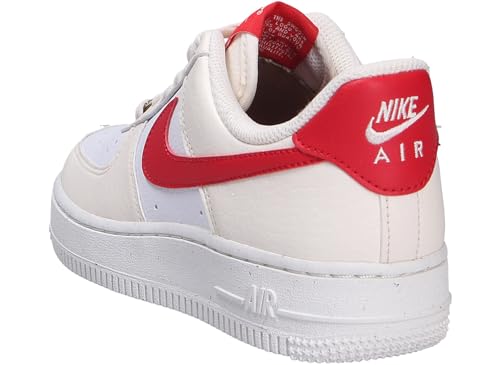 Nike Nike Air Force 1 '07 Women's Shoes (DC9486-109, Pale Ivory/White/Sail/University Red) Size 8