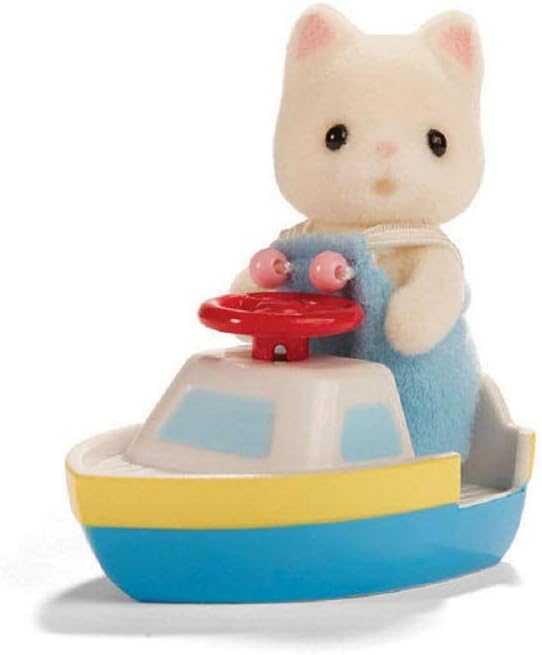 1 X Calico Critters - Baby Carry Case - Cat and Toy Boat