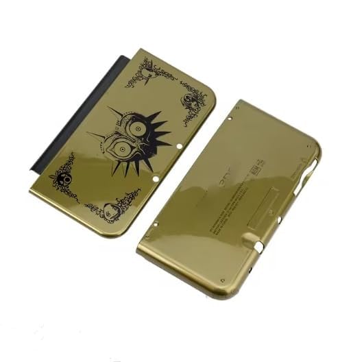 New Replacement Front Back Faceplate Plates Upper & Lower Panel Battery Housing Shell Case Cover for New 3DS XL 2015 Game Console - Limited Edition Gold