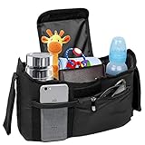 ★Material: la bolsa para cochecito está hecha de tela Oxford duradera e impermeable, que es segura y respetuosa con el medio ambiente.