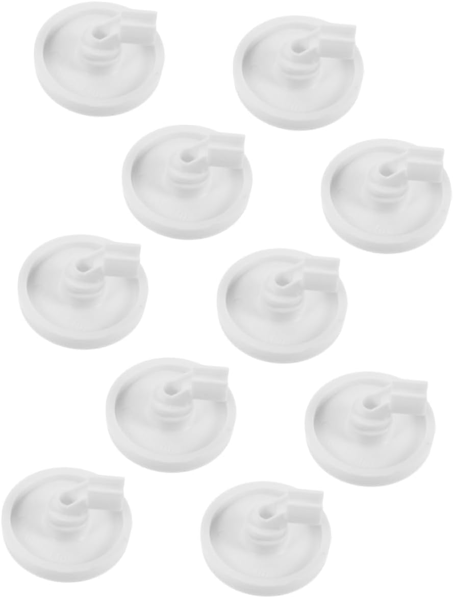 Uonlytech 10pcs Dishwasher Rack Wheels Replacement Parts Plastic Lower Rack Rollers for Compatibility and Easy Installation for Dishwashers and More