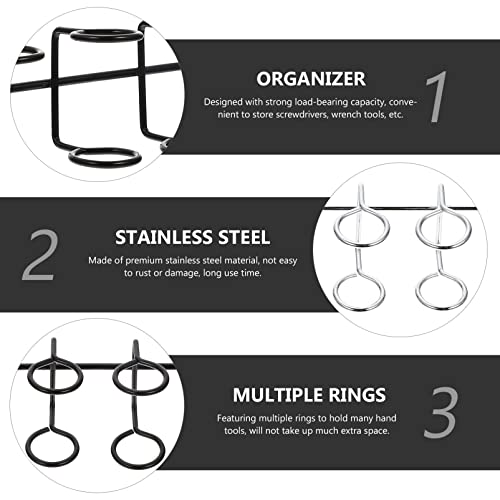 DOITOOL 20 peças de alicates de anel de pegboard preto e garagem, seis racks, chave de madeira multi