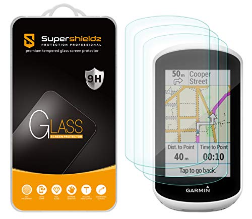 Supershieldz (3 Pack) Designed for Garmin Edge Explore Tempered Glass Screen Protector, Anti Scratch, Bubble Free