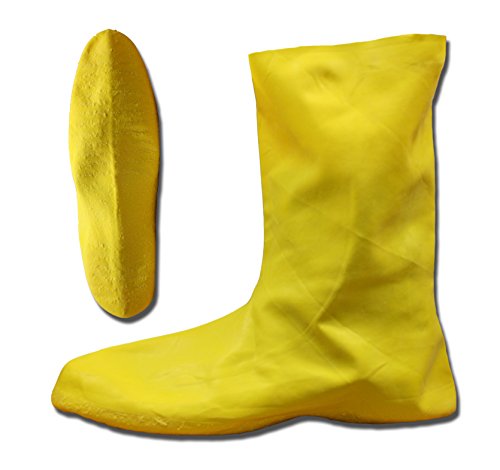Cordova Safety Products LBC10XXXL Yellow Natural Rubber Over-Shoe Style Hazmat Boots, 3X-Large