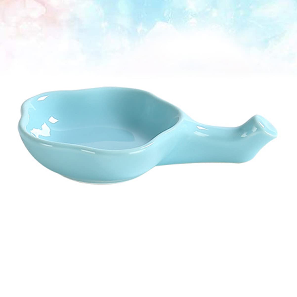 Support de repos pour baguettes 3 pièces Support de divertissement fin Cuillère ou plateaux à fruits Bols à barbecue, soucoupes Portion de baguettes Bol de repos Sky- Bleu ciel Petit avec tasses d'as