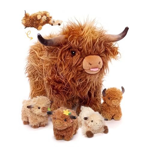 OUOZZZ Highland Cow Stuffed Animal – 14.5' Large...