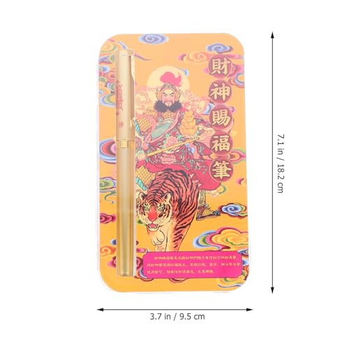 EXCEART Golden Dragon Pen Feng Shui Pen 2024 Chinese New Year Decoration Year of The Dragon Gel Pen Signing Pen Business Pen Writing Pen Gift Pen for Lucky Wealth 18.20X9.50X1.20CM - Image 2