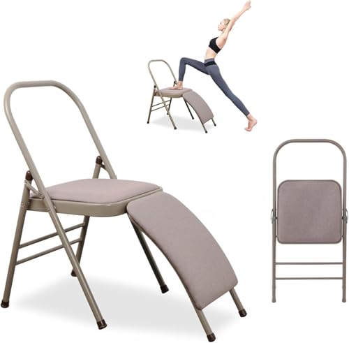 VEGXPET Folding Yoga Handstand Chair, Metal Stretch Trainer...