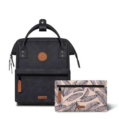Cabaïa CABAIA - Modèle Le Havre - Sac à dos avec 2 poches - Mini - 12L - Déperlant et Garantie à vie - Elegant pour Homme et Femme - Ecole, Voyage et Affaires - Certifié Vegan