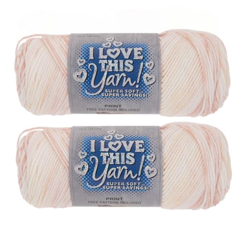 Image of Hobby Lobby Print I Love This Yarn, 877 Fuzzy Slipper, Set of 2 | 4 Medium Weight, 252 Yards Per Skein