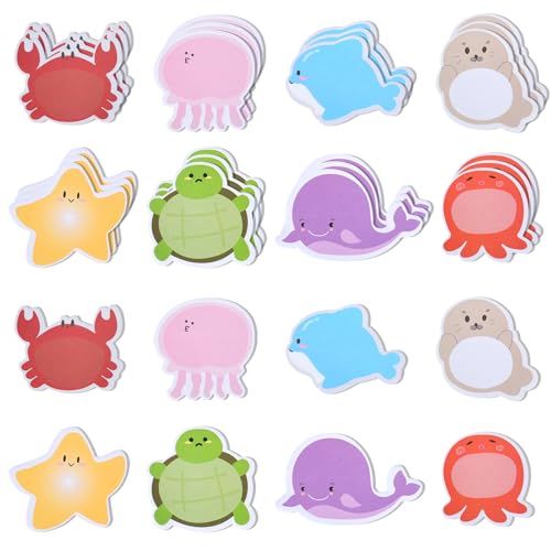 Paquet de 40 post it, ensemble de notes autocollantes en forme d'animal mignon pour enfants étudiants, mini remplisseurs de sacs de fête pour fournitures de bureau et de classe scolaire, cadeaux