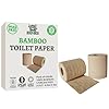 BOONBOO Bamboo Toilet Paper, 3-Ply Unbleached, 4 Rolls