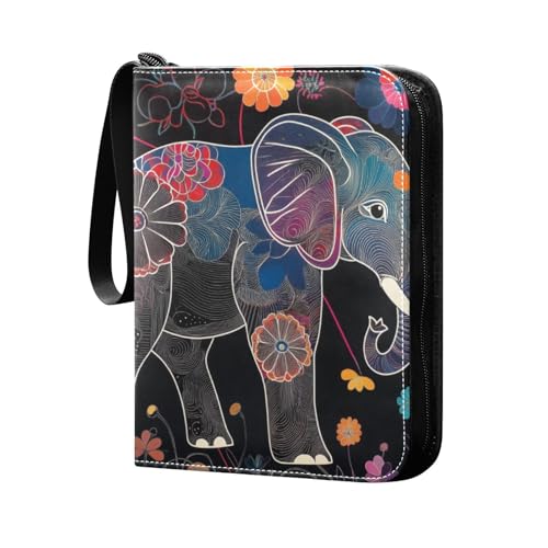 Funda para tarjetas de álbum con fundas extraíbles de doble cara para niños y niñas, juguetes de regalo, bonito elefante
