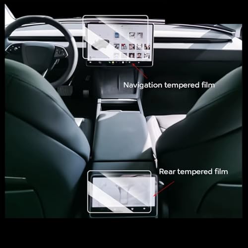 Protecteur tactile contrôle central arrière Tesla Model 3 Y finition invisible - 4
