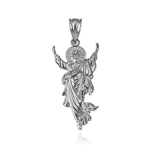 LA BLINGZ Sterling Silver Resurrection of Jesus Christ Charm Pendant Necklace (Pendant (no chain))