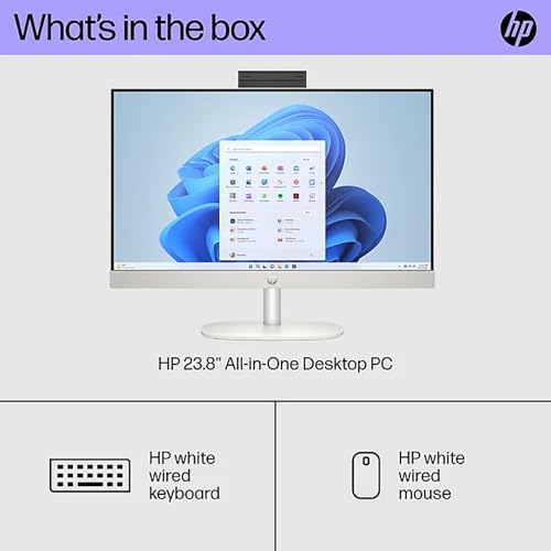 Image of HP 21.5 inch FHD All-in-One Desktop PC | 32GB RAM | 2TB SSD | Intel Dual-Core Processor | Wired Mouse and Keyboard | Type-C | RJ-45 | Windows 11 Home