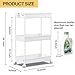 SPACEKEEPER Storage Rolling Cart, 3 Tier Laundry Room Organization Utility Cart Bathroom Organizer Mobile Shelving Unit Shelves Multi-Functional Trolley, White