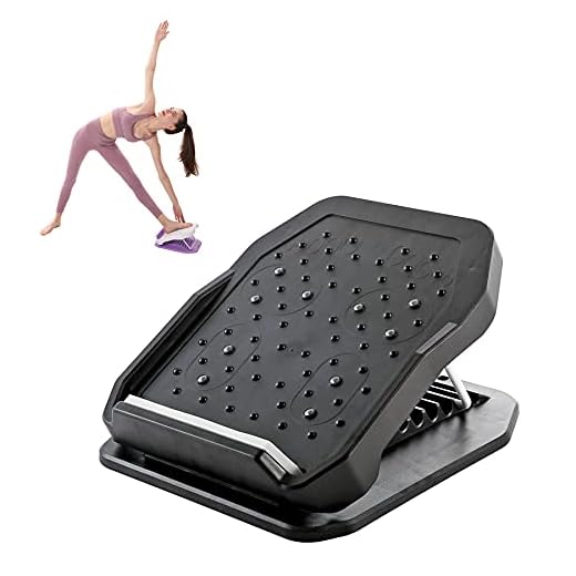 Camelmother Slant Board Calf Stretcher Slant Board Slant Board for calf stretching Adjustable 6Level Slant Board (Black black)