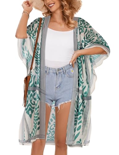 Image of Women's Kimono Beach Cover up for Summer Bathing Suits Cardigans Casual Loose Swimwear 2026