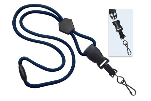 Cordon breakaway bleu marine pour cartes d'identité, clés et badge