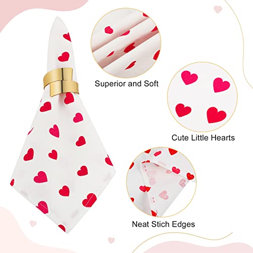 Servilletas de Tela Ruisita Corazones Rojos 43x43 cm Pack 4 miniatura 3
