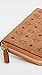 MCM Women's Visetos Large Zip Wallet, Cognac, Brown, One Size