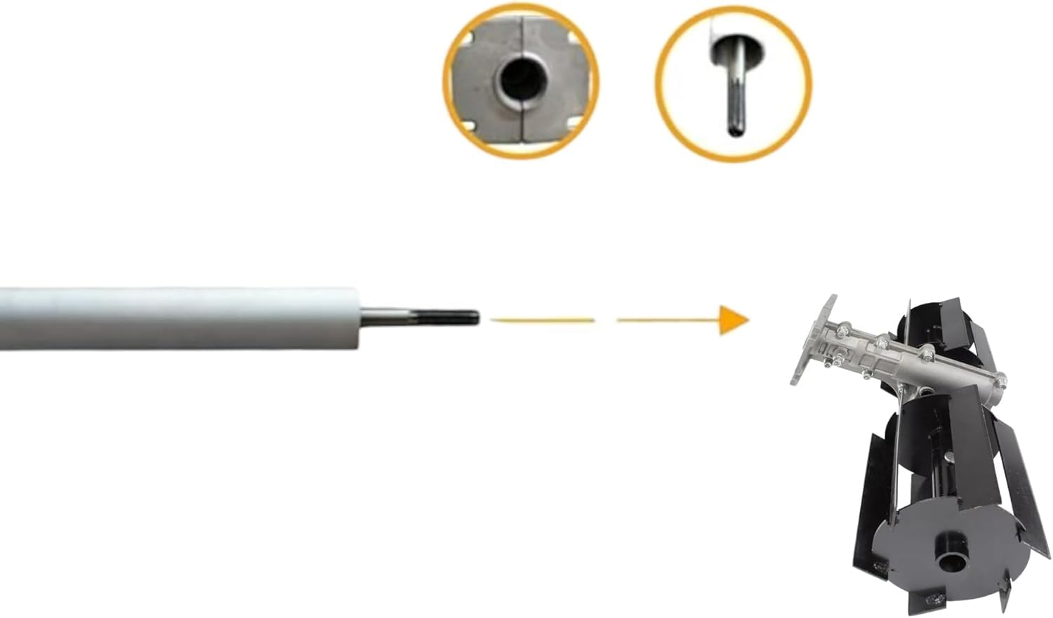 Accessorio Motozappa/Motocoltivatore Fresa/Zappa/Zappetta/Coltivatore Rotante a Rullo per Decespugliatore 9 denti universale