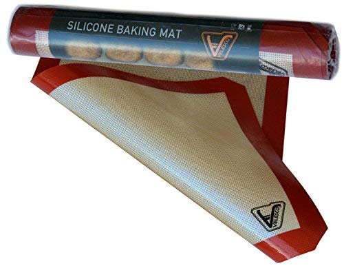 Silicone Baking Mat - Set Of 2 Half Sheet (Thick & Large 11 5/8" X 16 1/2") - Non Stick Silicon Liner For Bake Pans & Rolling - Macaron/Pastry/Cookie/Bun/Bread Making - Professional Grade Nonstick #TOP5