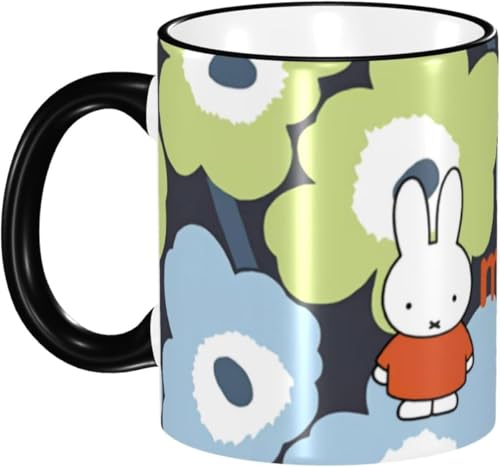 マグカップ 330ml アニメ ミッフィー マグ コーヒーカップ 陶器 セラミック mug カップ 大容量 耐熱 耐冷 電子レンジ対応 コップ 人気 誕生日 母の日 父の日 友人 プレゼント MGZ3072 黒