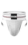 MOB Jockstrap im klassischen Fetisch-Stil für Herren in Weiß, Niedrig, 1 Stück, EU Regular, Athletisch, Baumwolle/Baumwollmischung, Maschinenwäsche