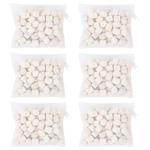 6 Pack of Bio-max Aquarium Filter Media Replacement for Fluval Spec, Evo and Flex Desktop Aquariums, 2.1Oz/60g A1378 Bio Ceramic Rings Filter Media, Stage Three Biological Filtration Filter