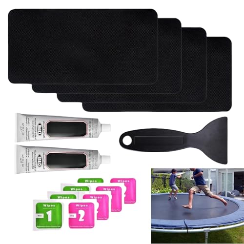Trampoline Repair Kit,Trampoline Patch Repair Kit,Trampoline Repair Patches Tool Set,Trampoline Net Repair Kit,Waterproof Patches Sticker with Glue,Trampoline Tool,Multi-Purpose Patch Repair Tool Kit