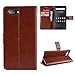QiongNi Case for BlackBerry KEY2 Case Cover,Flip Leather Wallet Cover Case for BlackBerry KEY2 BBF100-1 BBF100-2 BBF100-4 BBF100-6 BBF100-8 BBF100-9 Case Brown