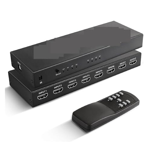 Conmutador HMI 4K 60HZ 7x1 4x1 3x1 HMI 2,0, convertidor de vídeo AUD for PS4, DVD, PC a TV, Monitor o proyector HDTV para computadora portátil, TV, proyector(7X1)