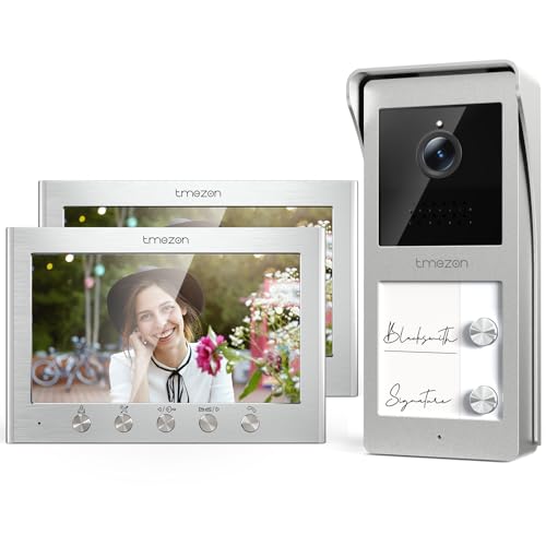 TMEZON Visiophone Connecté 2 Fils avec 2 Moniteurs