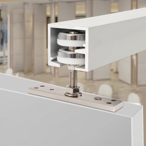 Solución eficiente para puertas correderas con riel colgante superior y sistema de polea de alta capacidad para un uso fácil (riel de puerta inferior)