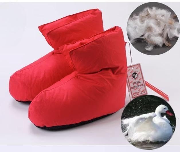 ダウン100％ ダウンシューズ 羊毛 中敷き 綿カバー フリーサイズ