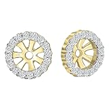 Picture of Dazzlingrock Collection 0.18 Cttw Round White Diamond Halo Removable Earring Jackets for Women in 10K Solid Yellow Gold
