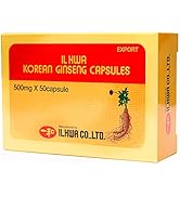 Ginseng Coréen pur Qualité Ilhwa, 500 mg, 50 gélules sous blister | Panax ginseng 100% sans adit...