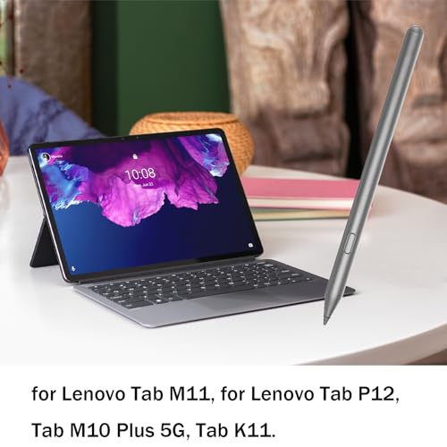 Image of Tab Pen Plus for Lenovo Tab Pen Plus AP500U /AP501U, Tab Pen Plus for Lenovo Tab M11, Tab P12, Tab M10 5G, Tab K11, Tab Y700, Legin Tab Gen 3 Pen Support LPP 2.0 Protocols (Silver)