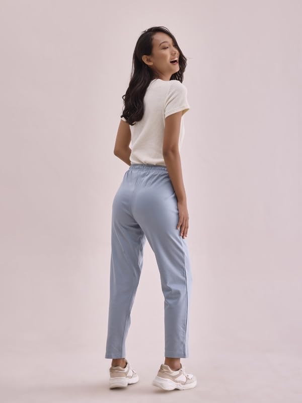 Image of GO COLORS Solid Ultra Warm Casual Pant for Women | Mid Rise, Warm tech