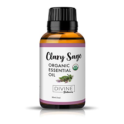 Divine Botanics Clary Sage Organic Essential Oil (Organic 30ml)