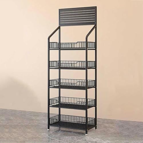 Estantes multiusos para comestibles con Hoo extraíble, soportes de exhibición en blanco y negro para patatas fritas, ac, alimentos Packad, latas, beves, cerveza