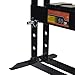 Black Widow 10-Ton Adjustable Benchtop Hydraulic Shop Press for Garage w/Stamping Plates & Pressure Gauge, Manual Hand Pump