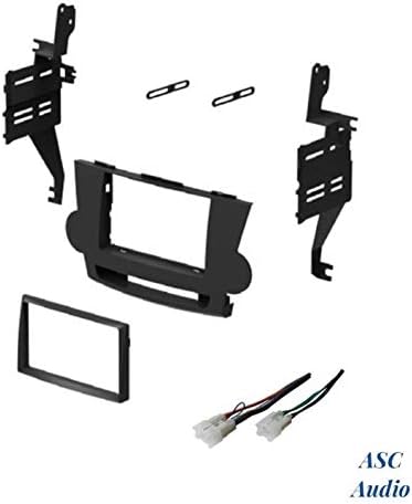 ASC Audio Car Stereo Dash Install Kit and Wire Harness for Installing an Aftermarket Double Din Radio for 2008 2009 2010 2011 Toyota Highlander - No JBL/Factory Premium Amp