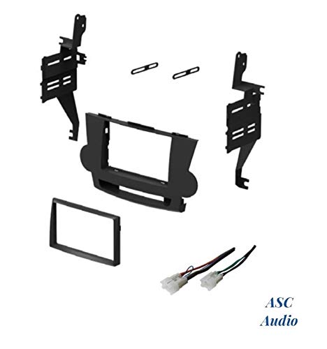ASC Audio Car Stereo Dash Install Kit and Wire Harness for Installing an Aftermarket Double Din Radio for 2008 2009 2010 2011 Toyota Highlander - No JBL/Factory Premium Amp