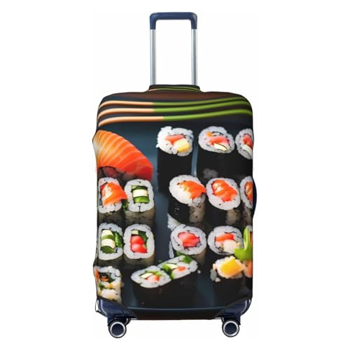 Sushi Pattern Print Luggage Suitcase Cover Protector Luggage Washable Covers With Concealed Zipper
