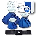 REVOVIS Ice Cold Pack Reusable Ice Bags Hot Water Bag for Injuries, Hot & Cold Therapy and Pain Relief with Elastic Breathable Support Wrap, 4-Pack, 3 Sizes (6"/9"/11") For Hot Therapy is 60? (4 IN 1)